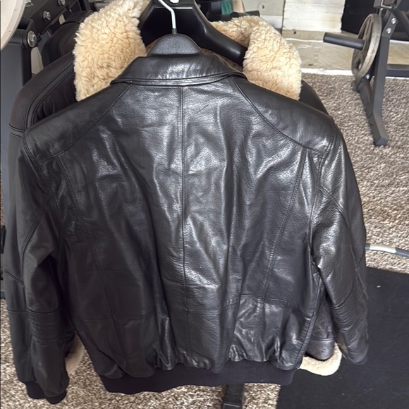 Black Bomber Varsity Jacket with Sleek Design - Picture 6 of 7